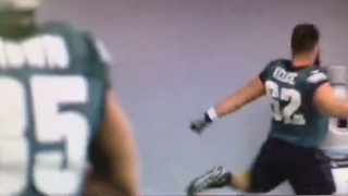 Jason Kelce Absolutely Wrecked This Recycling Bin